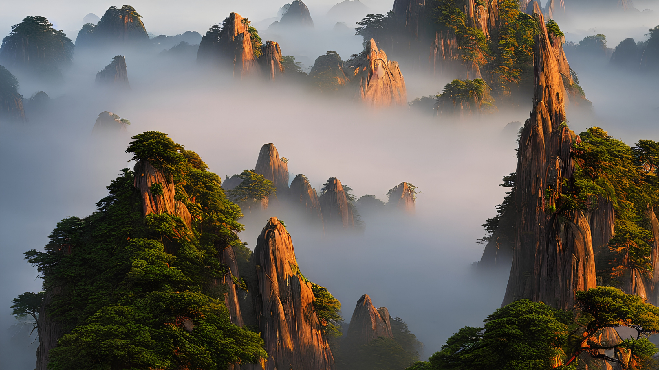 黄山四绝:怪石,云海,奇松,温泉,这些景点都非常壮观,值得一看!