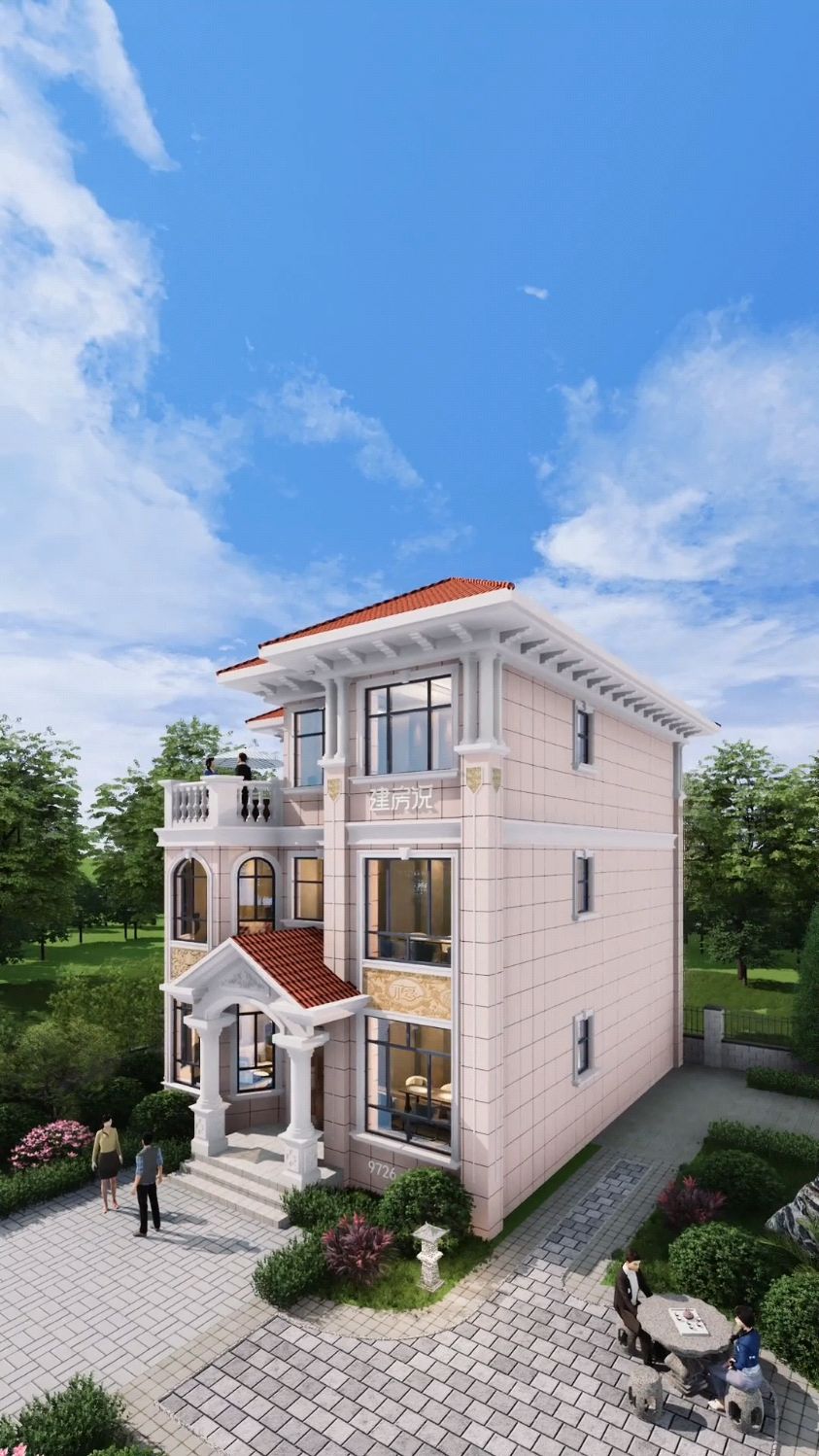 10x13米三层欧式农村自建房别墅设计建房施工图纸齐全可购