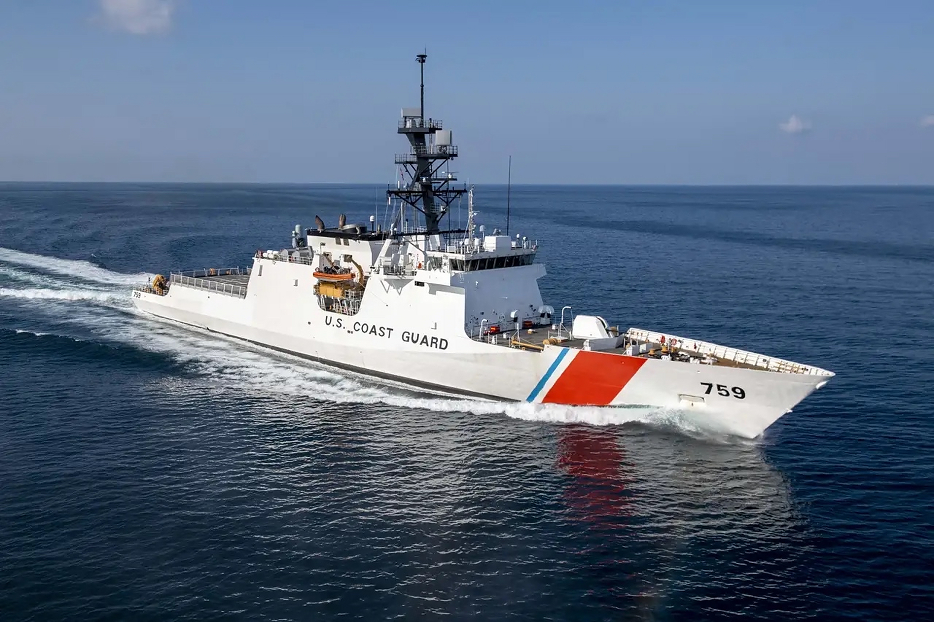 美国9694海岸警卫队wmsl-759卡尔霍恩号 传奇级巡逻舰 该舰为该级