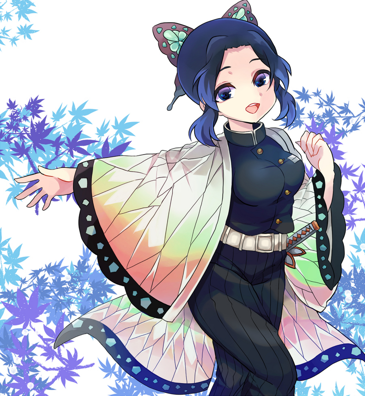 鬼灭之刃# 温柔微笑姐姐蝴蝶忍#壁纸# #动漫插画欣赏