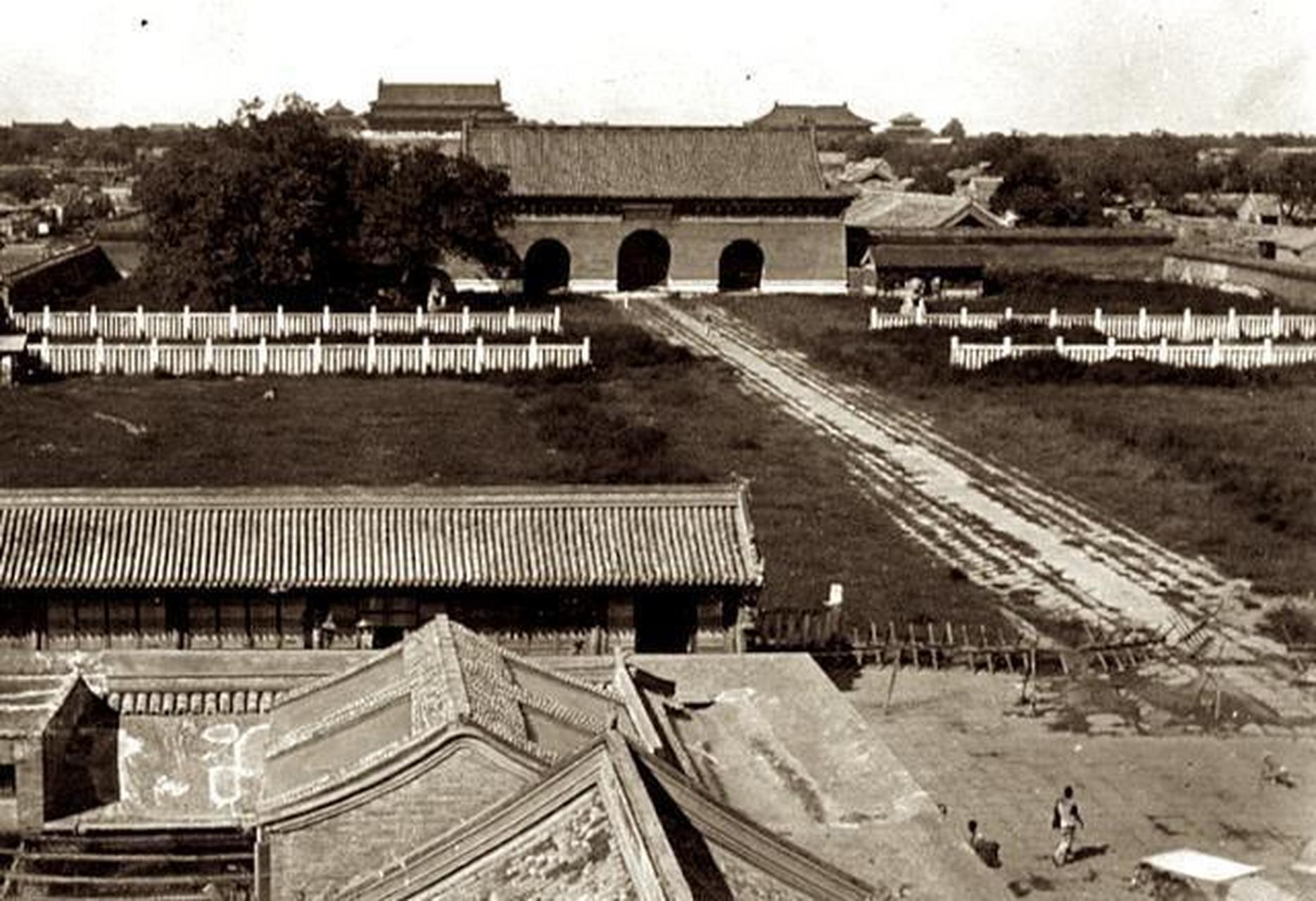 老照片  清末民初 老北京的城市建筑