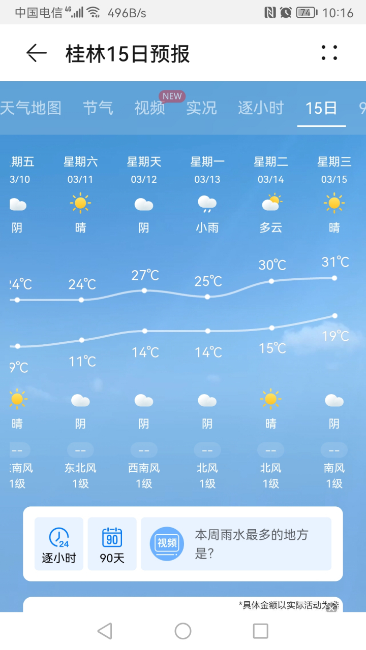 桂林未来天气今日情况
