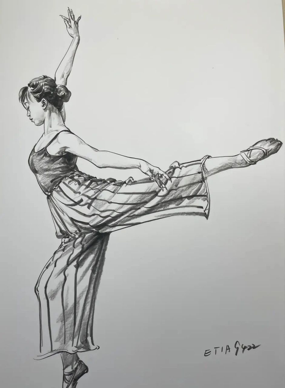 速写画跳舞的人,这样的动态会不会太难对于美术生来说?