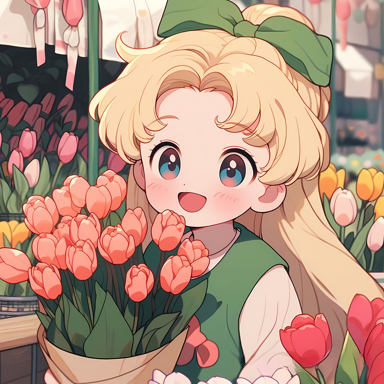 送你一束花花 #二次元# #ai绘画# #ai共创计划