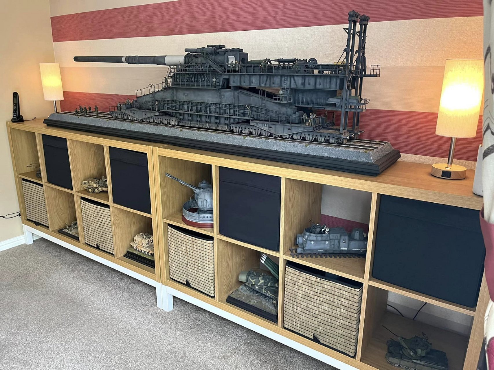 巨大的二战德国古斯塔夫列车炮模型#军事武器