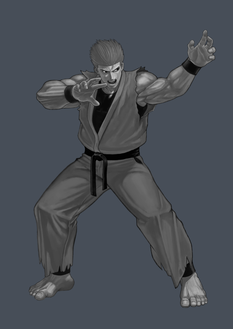 打卡 ps板绘 角色练习 拳皇人物立图