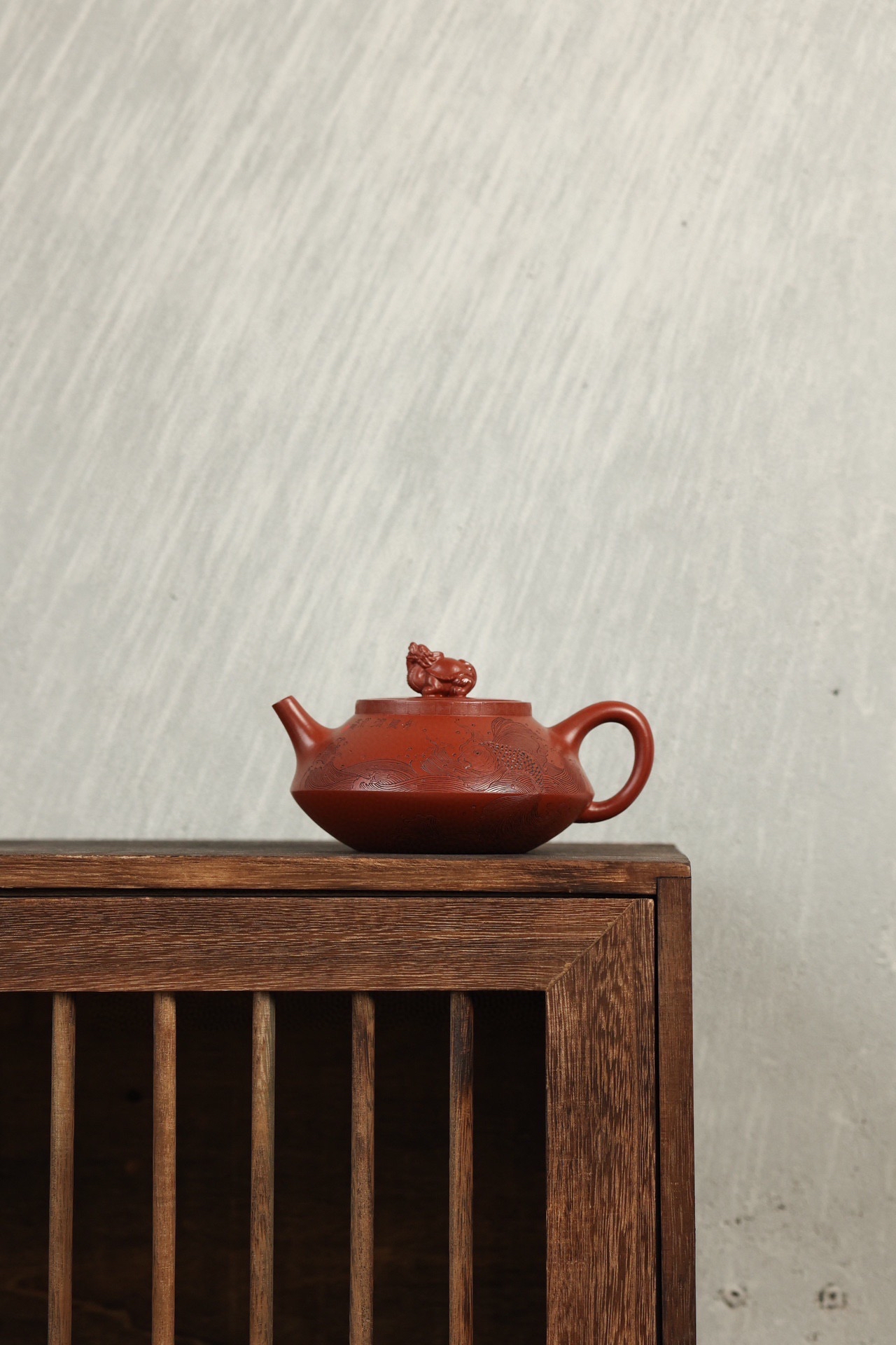 宜兴紫砂壶许志健全手工合婉原矿朱泥大红袍300cc