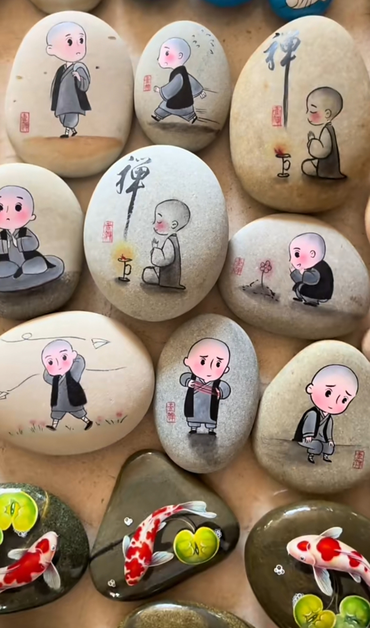 鹅卵石画,用艺术装点世界!把石头赋予灵魂!你喜欢吗?