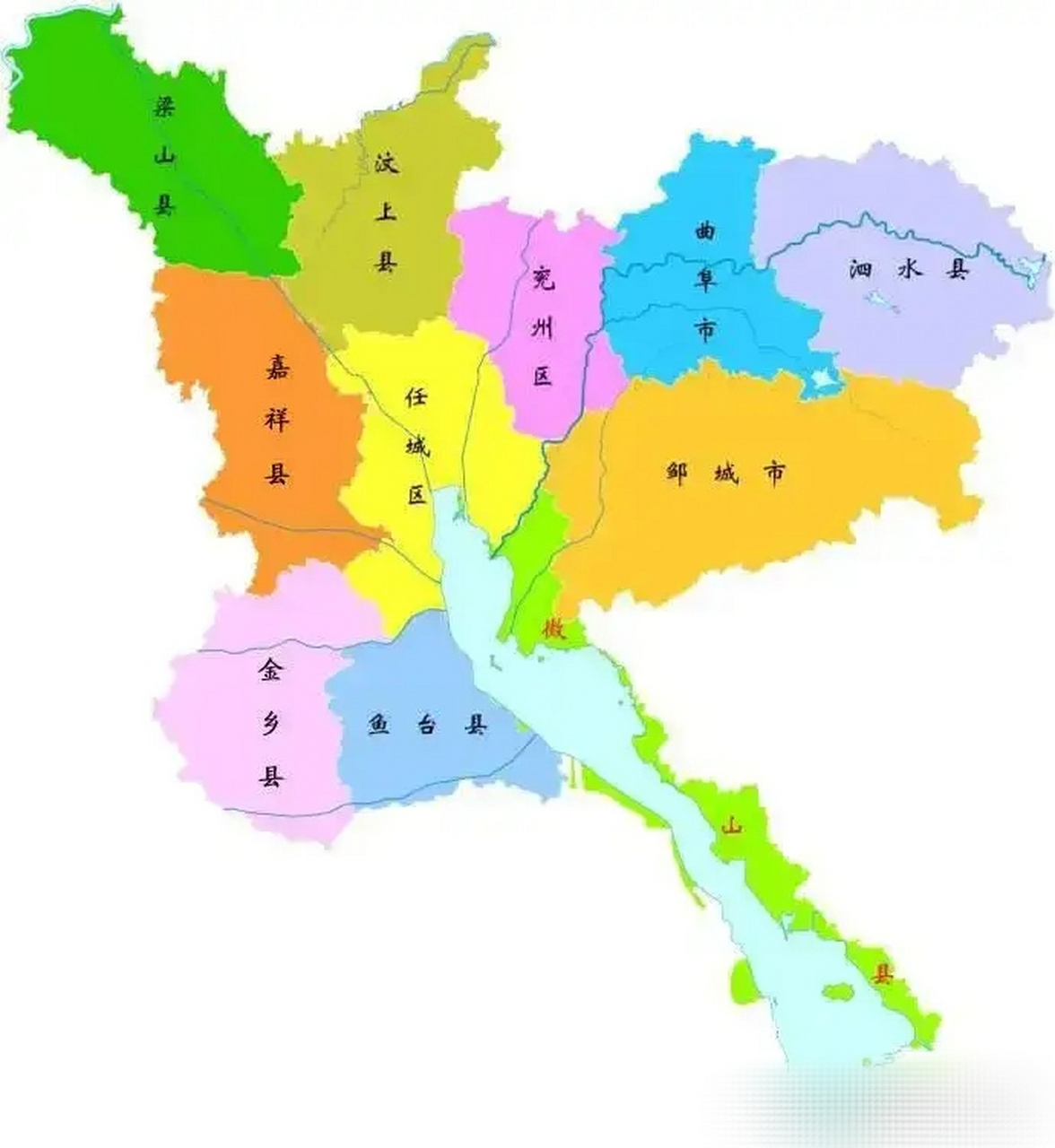 山东的微山县也太支离破碎了,看了这么多年地图,感觉最有意思的一个