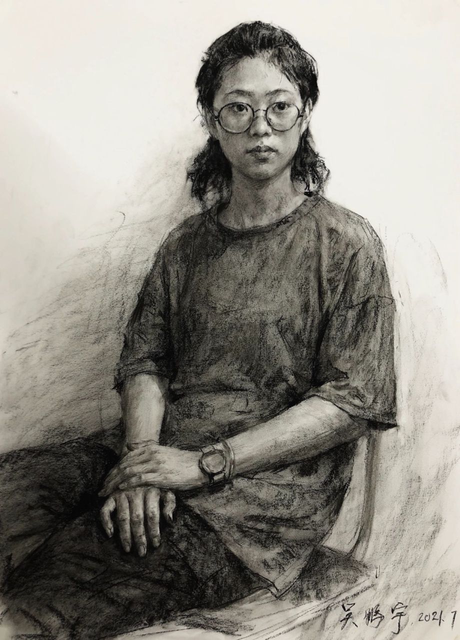 不愧是央美毕业的,作品来吴鹏宇老师!91#画画# #美术生# #素描