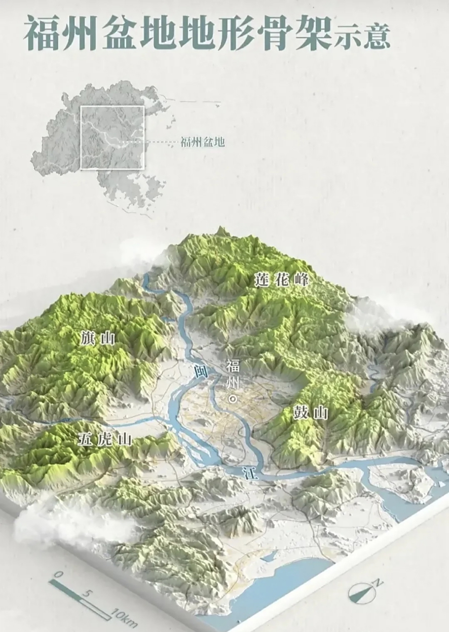 有人说福州的地形不好,但我却觉得福州应该是全省地形最好的城市了