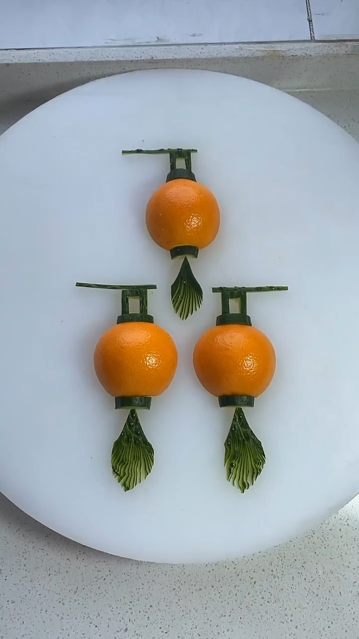 橙子灯笼的做法图片图片