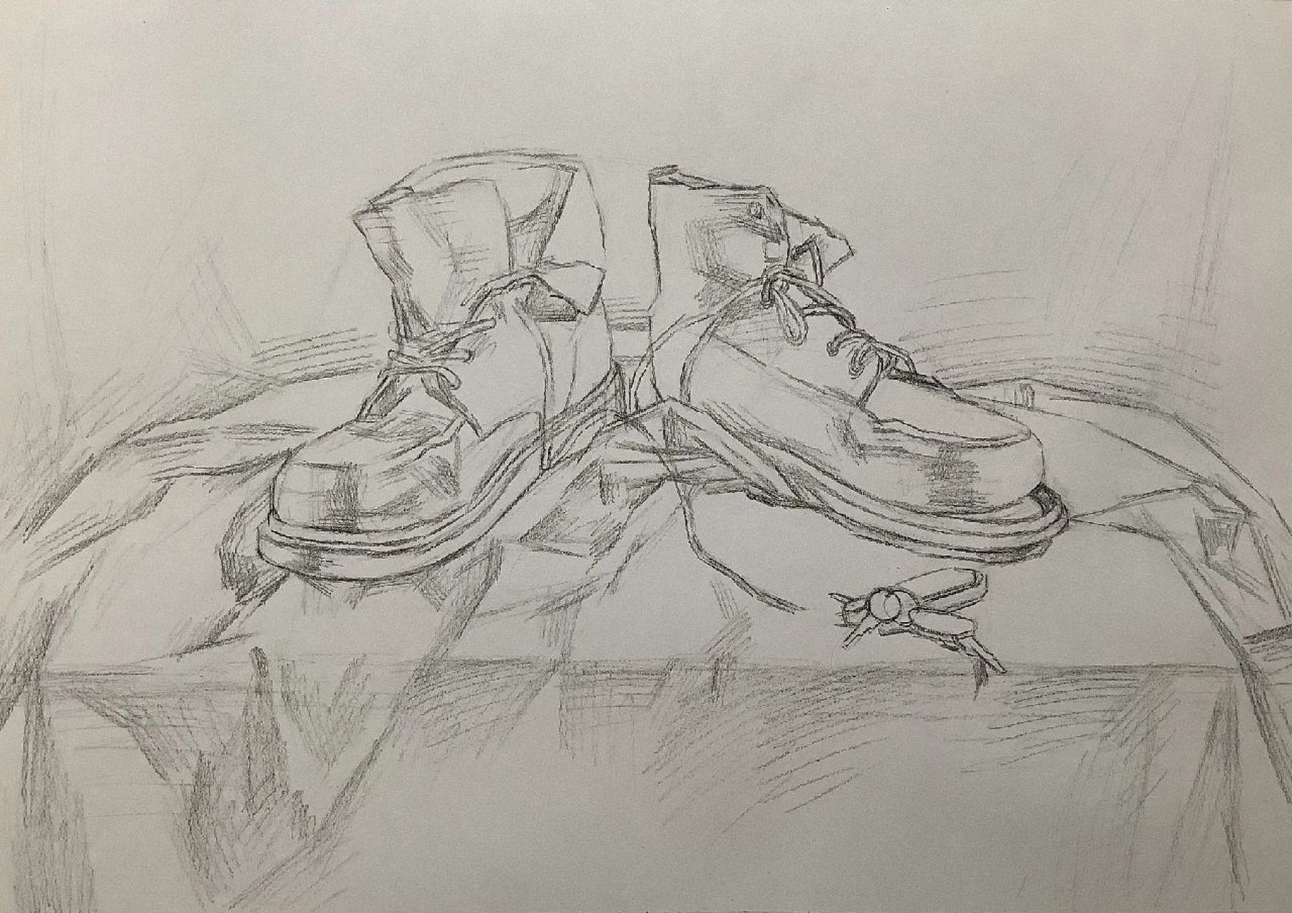 马丁靴手绘图图片