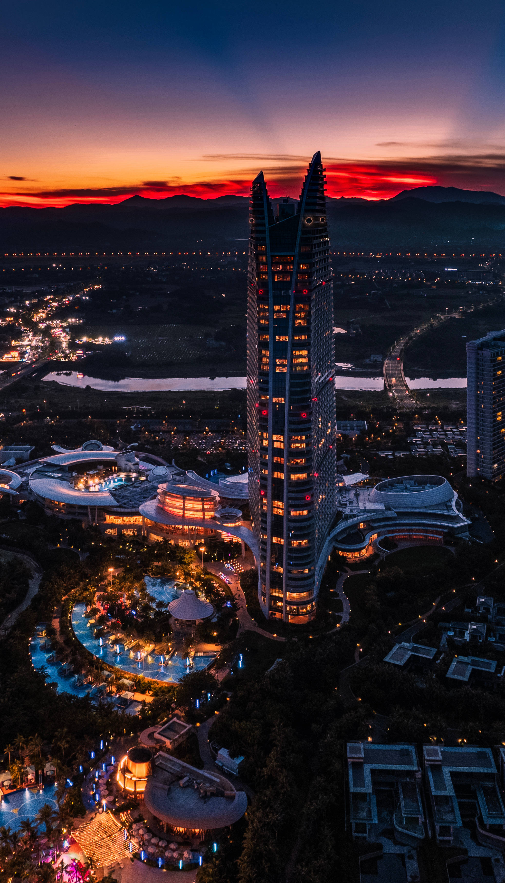 亚特兰蒂斯酒店夜景图片