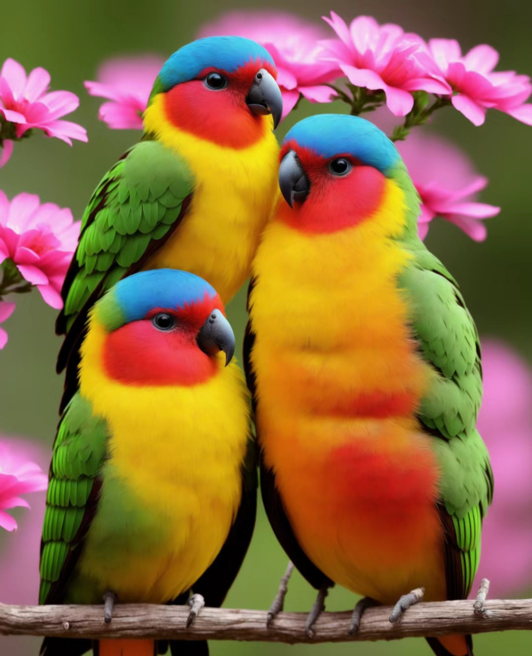 五颜六色的鹦鹉