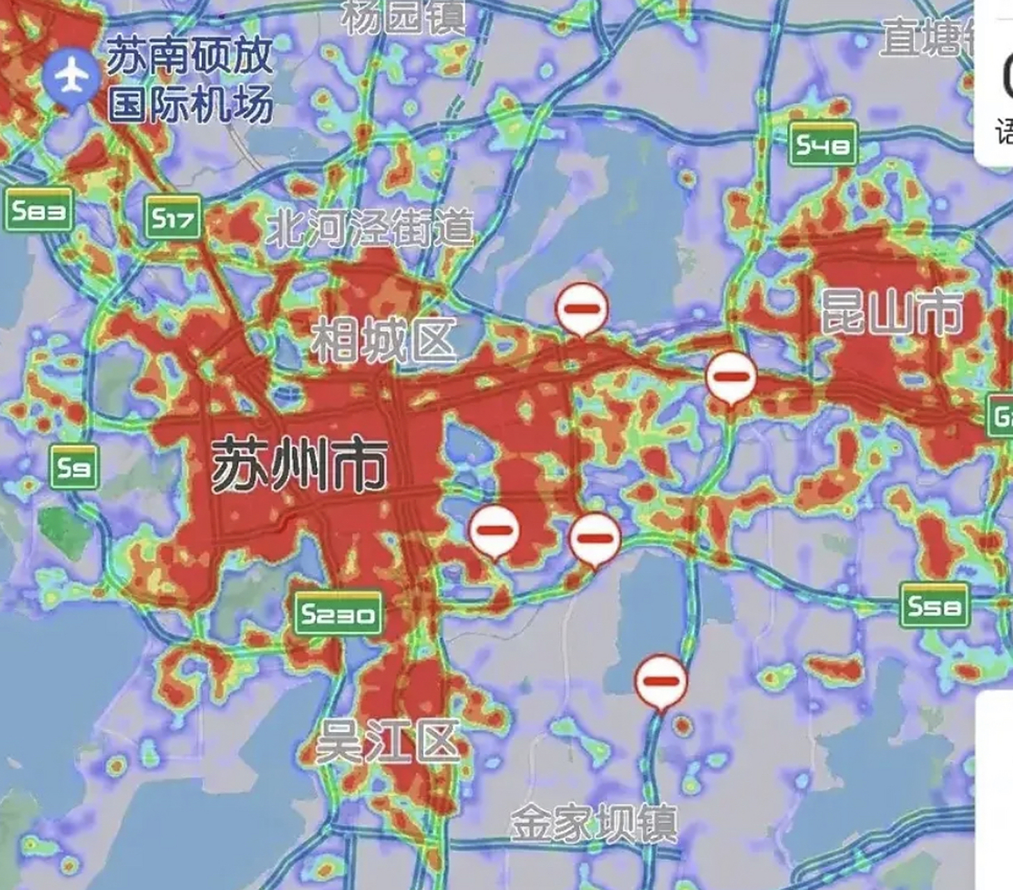 这是苏州和深圳的热力图对比,一个在长三角经济区,一个在珠三角经济