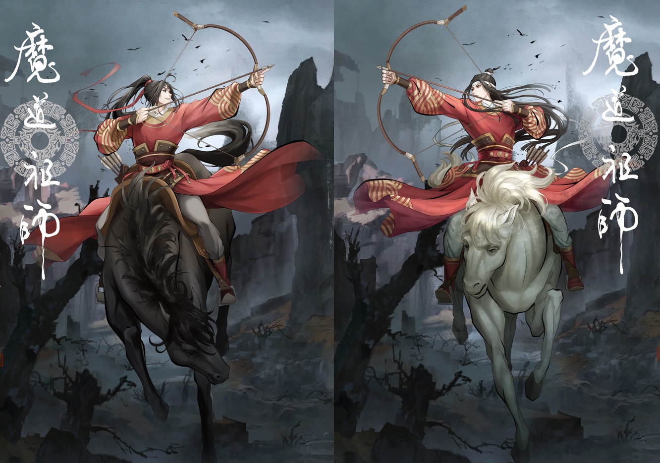 红色骑射服,英姿飒爽的"忘羡"让人惊艳,快拐回云深不知处