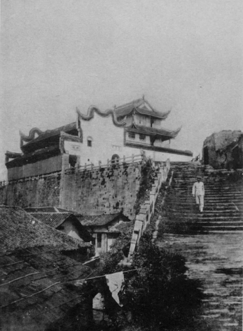 民国时期,湖南长沙天心阁老照片,始建于明朝的天心阁,在清朝乾隆年间