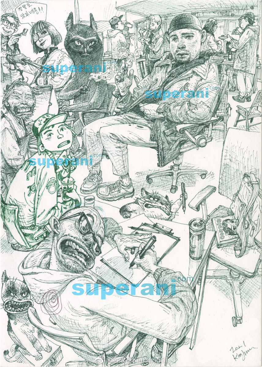 韩国国宝级的速写大师-金政基|白墙艺术