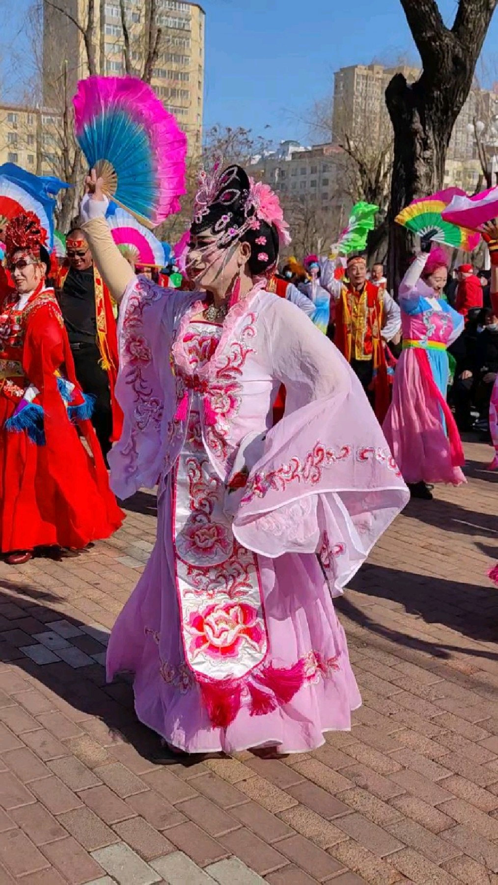 哈尔滨道里区建国公园秧歌