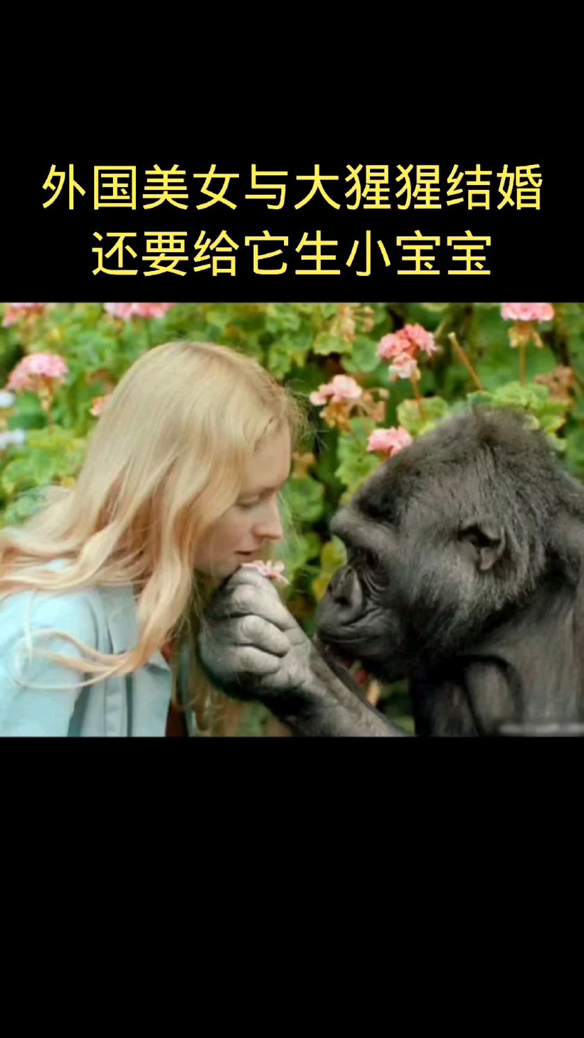 外国美女与大猩猩结婚还要给它生小宝宝