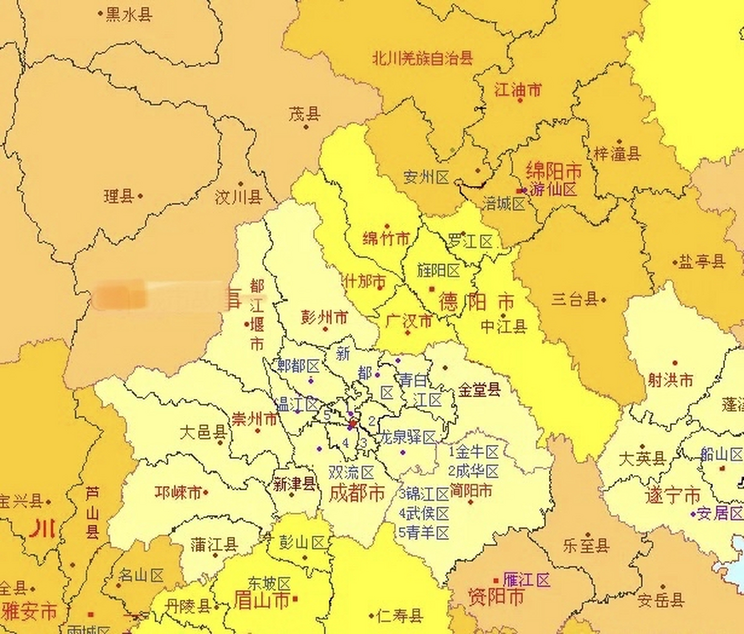 成都市温江区全景地图图片