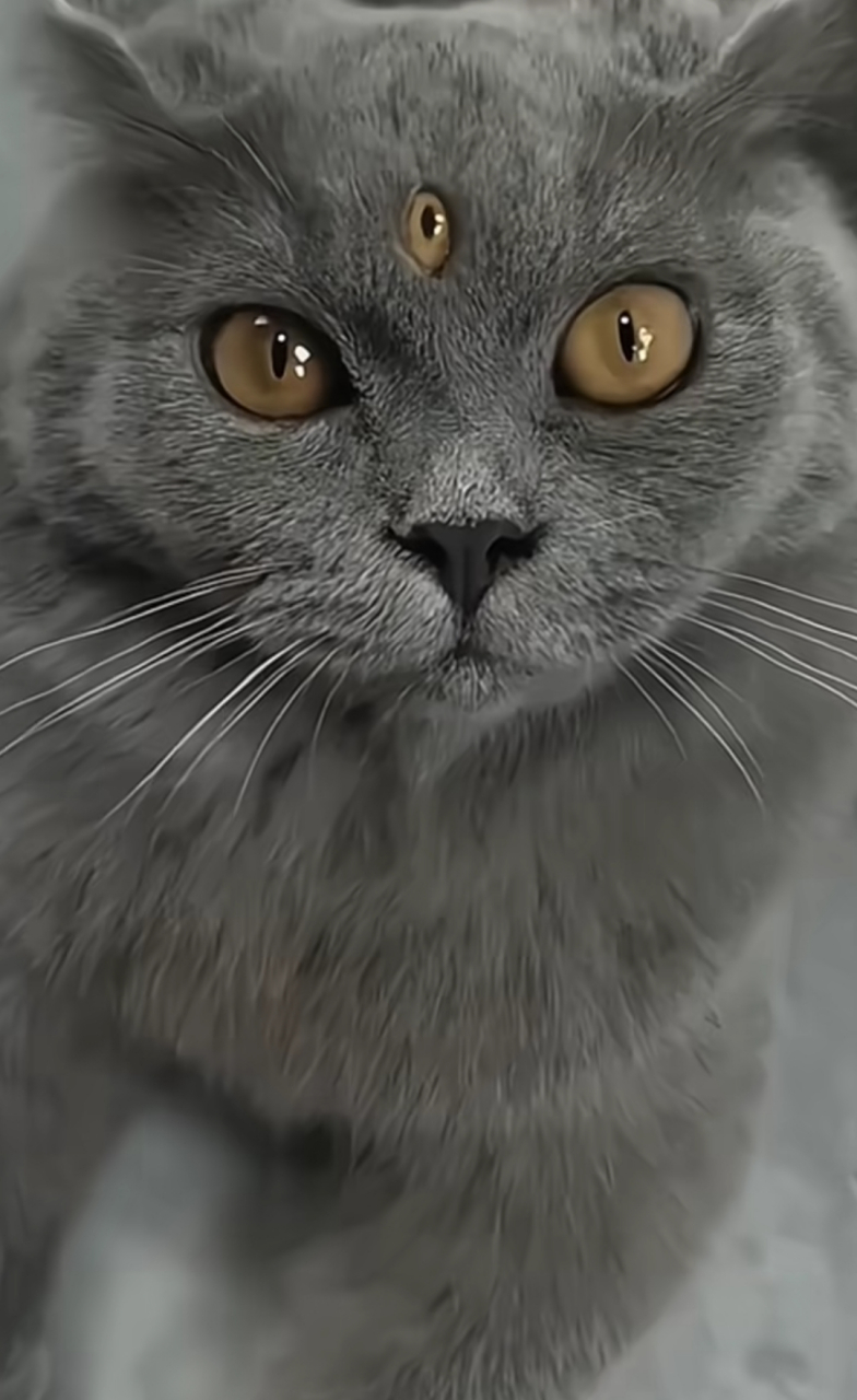 奶奶说,三眼猫非常罕见,只有运气好到爆才可以看到,如果被人艾特来看,