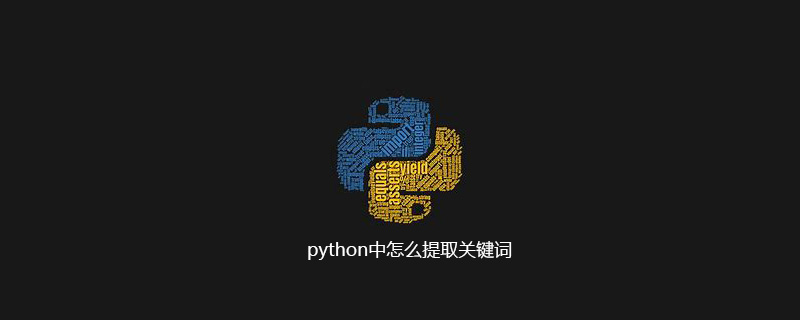 如何在python中提取关键字