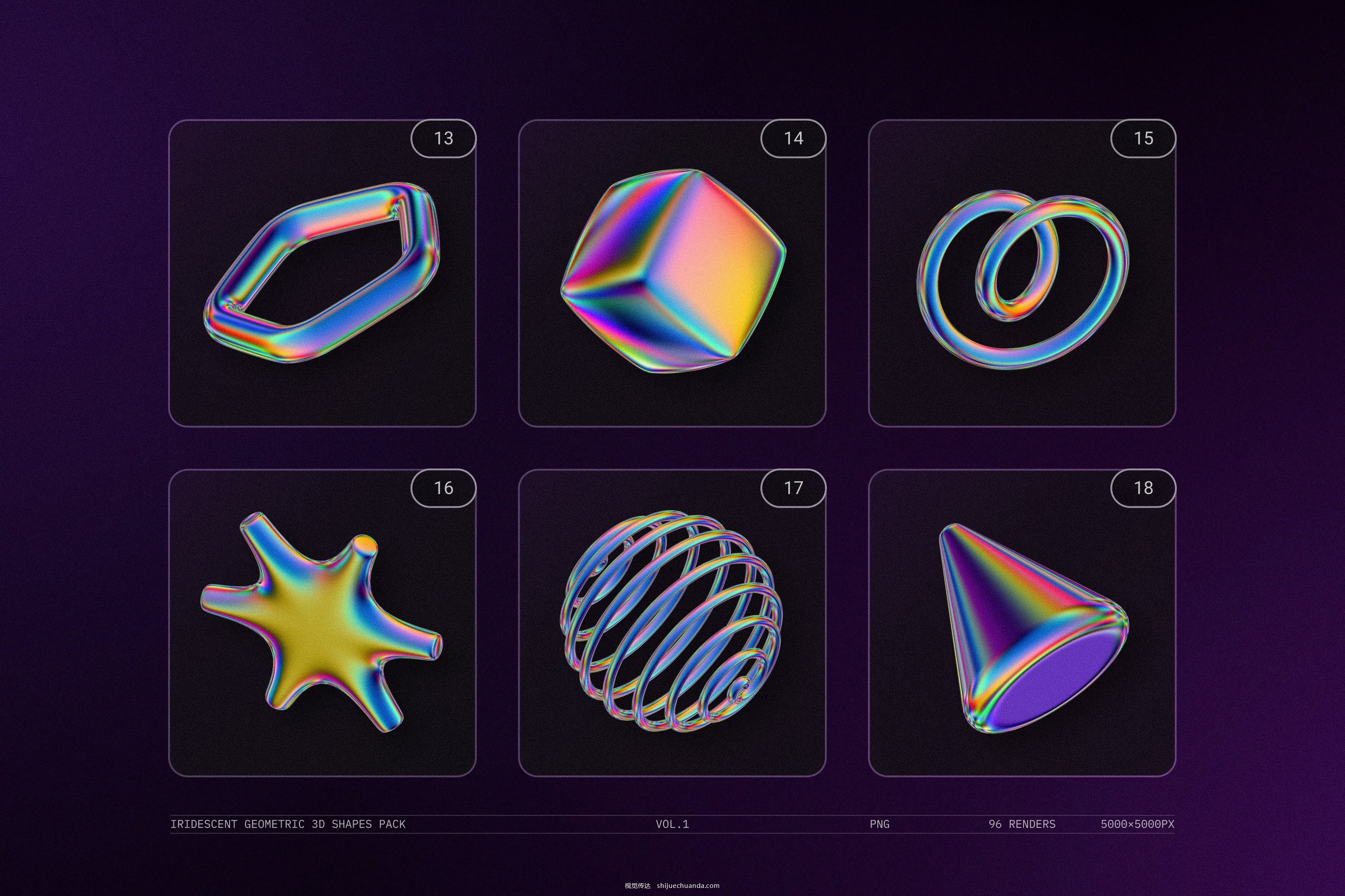 Iridescent geometric 3D shapes pack Vol.1-4.jpg