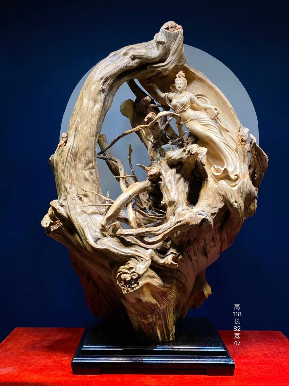 《敦煌艺术》飞天 崖柏整料精雕#木雕