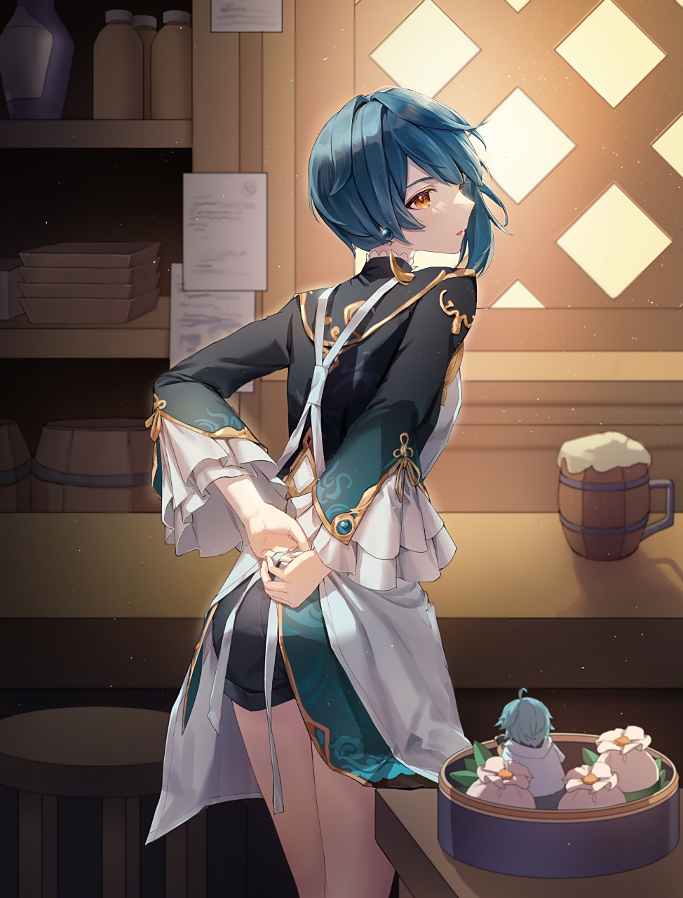 晴了就好,不然藏书会生霉的——行秋(原神)#二次元#  画师:raon