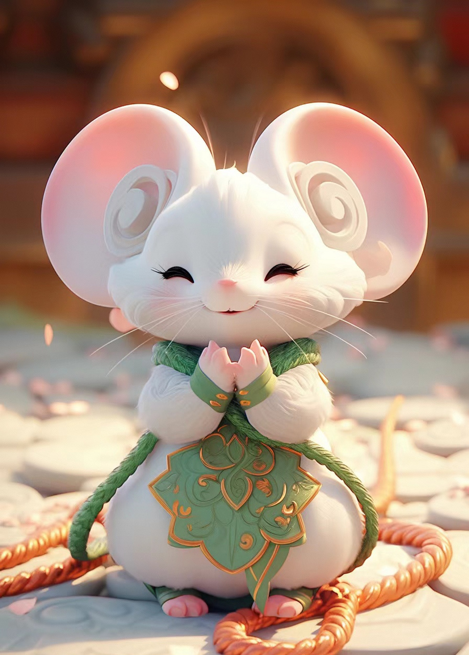 可爱且漂亮的小老鼠#今日早安问候