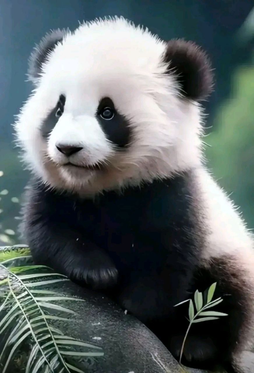 熊猫丫丫小时候太可爱呀,毛绒绒的,眼睛水汪汪的,特有精神,绝对一个小