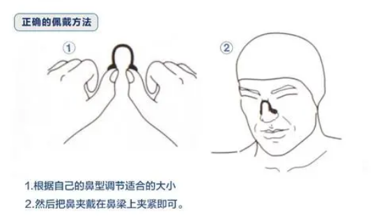 游泳鼻夹的正确戴法