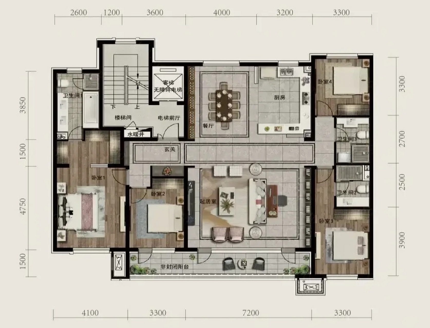 这难道就是传说中名门望族居住的大平层户型吗?