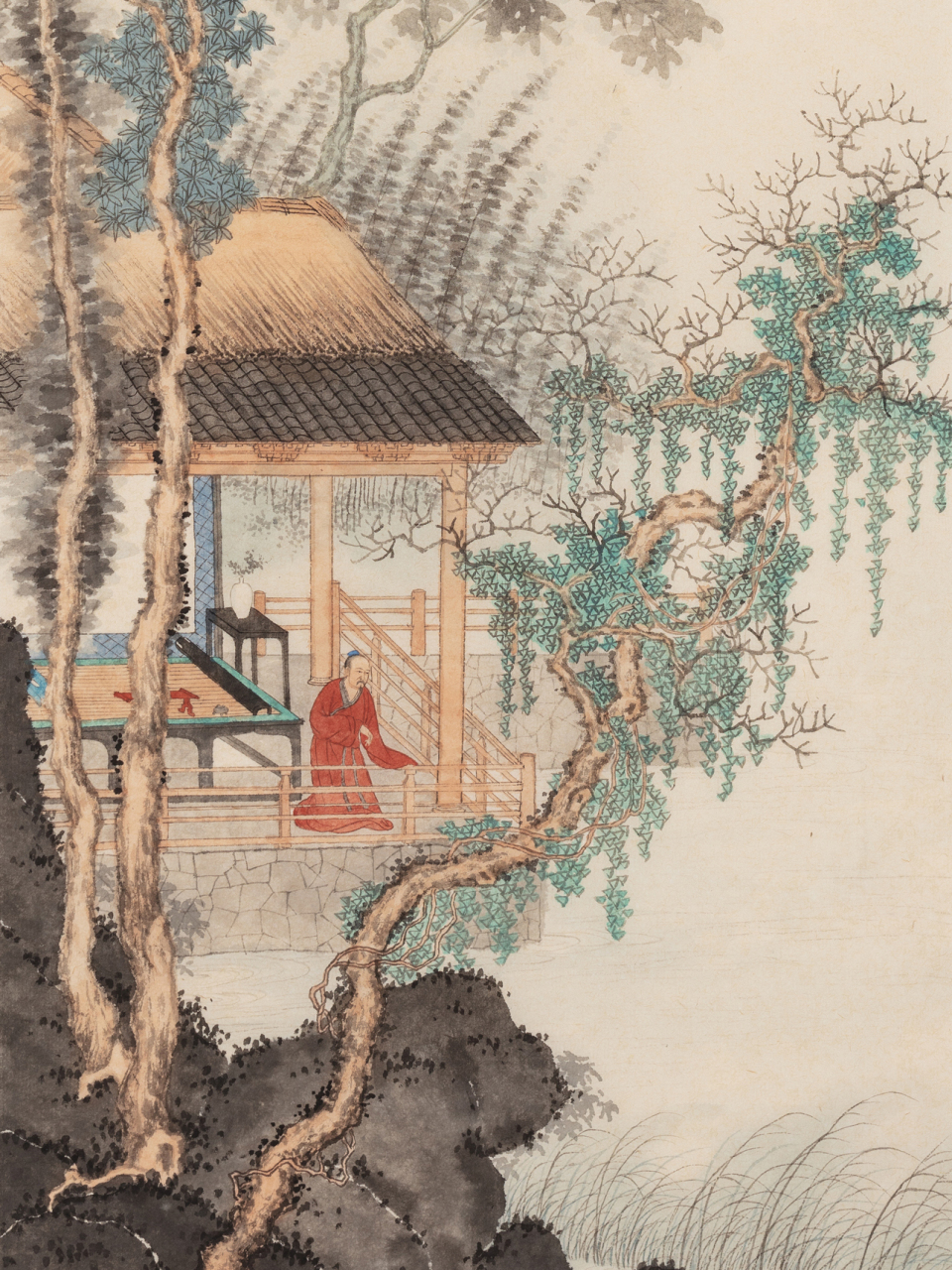 幽吟 陈超群作品 25x70cm,纸本设色