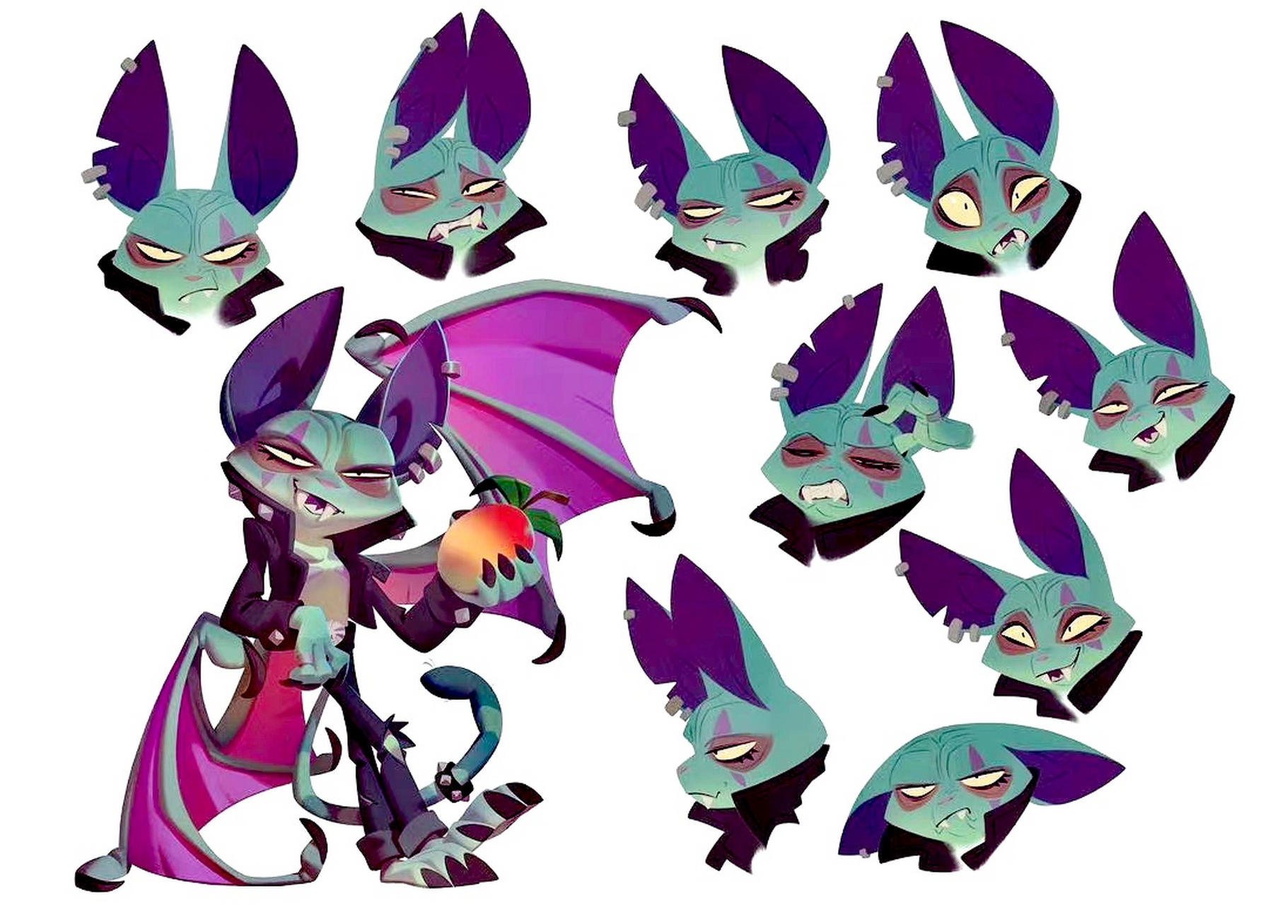 画师nicholas kole动漫角色设计欣赏,展现了一组动物拟人画面,人物