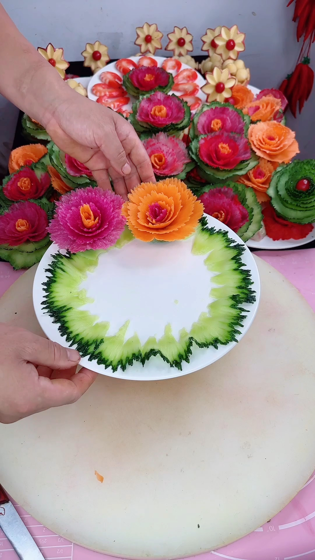 简单漂亮摆盘花