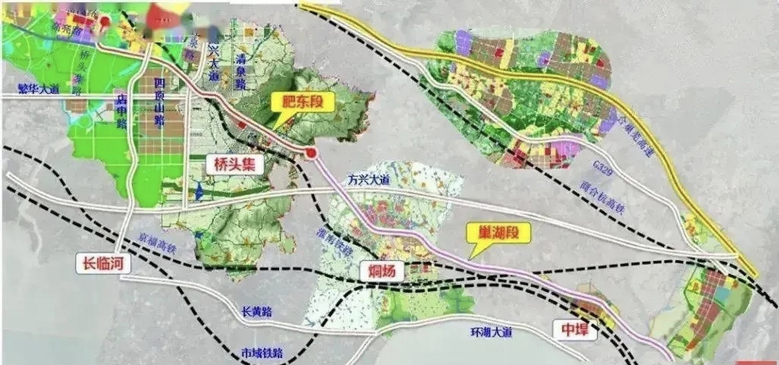 合肥市大三环线南环东线"方兴大道东延线(龙兴大道-g329)"它要来了,待