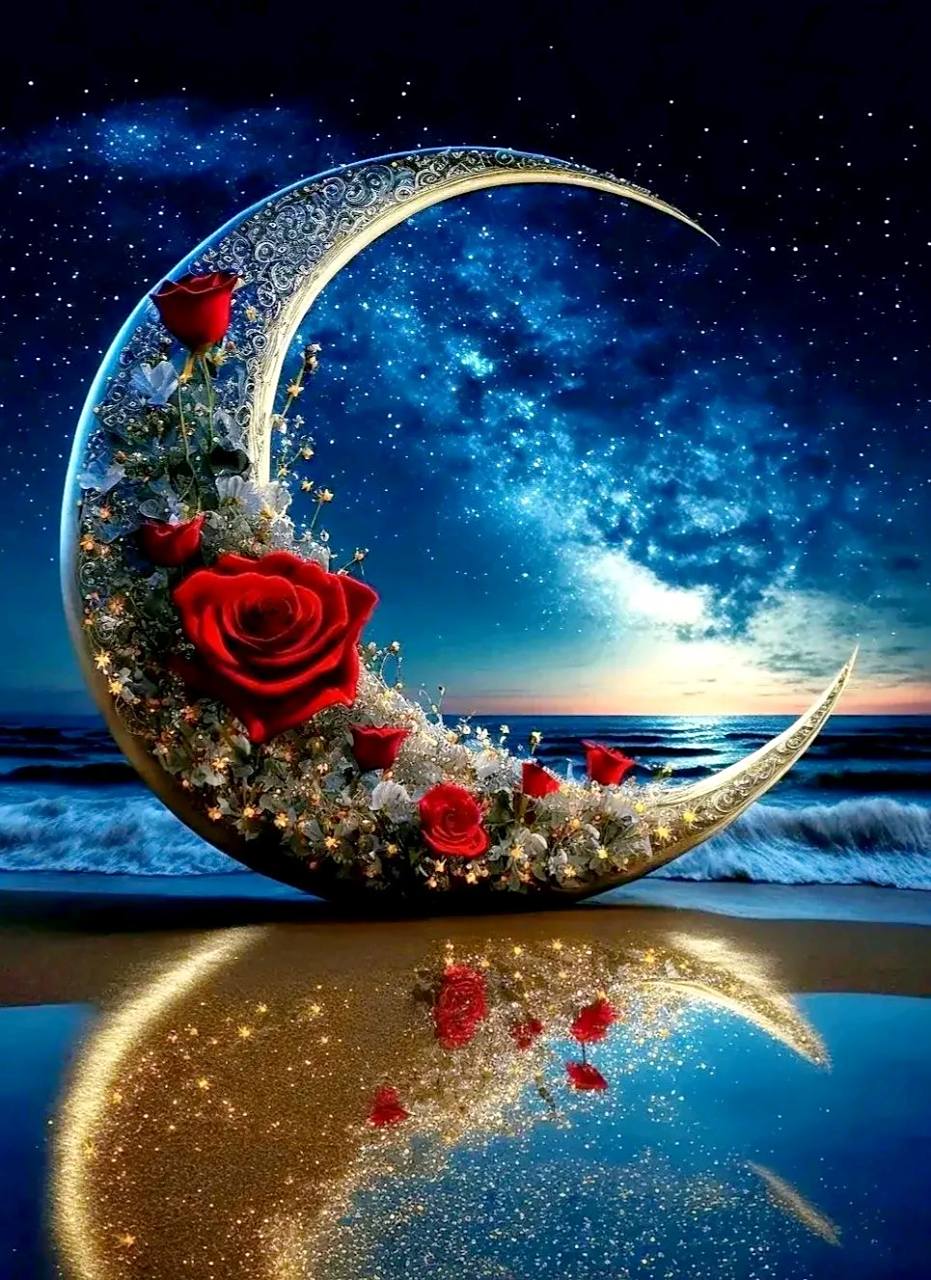 月亮93开满鲜花, 我心里想的全是你