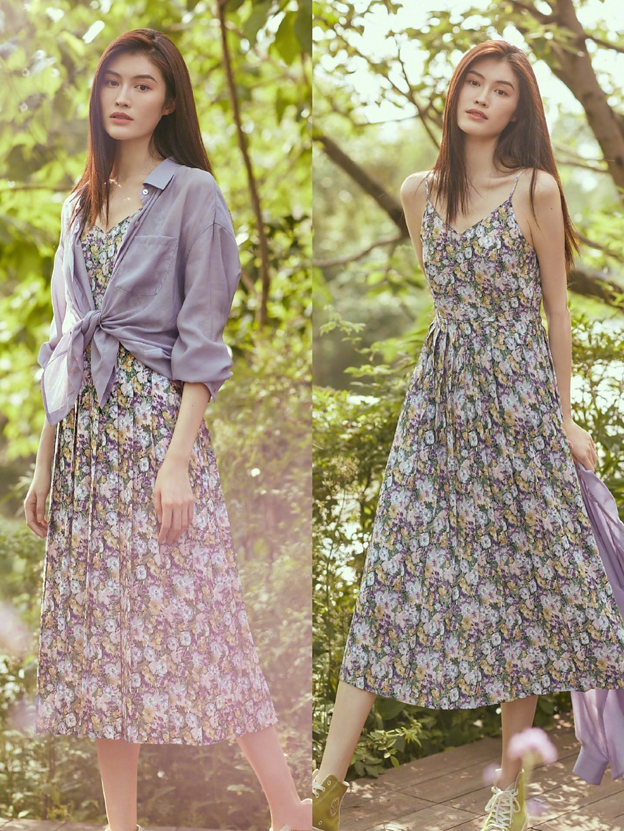 何穗分享夏日私服穿搭合集,诠释"仙姑"美名,引领小清新潮流