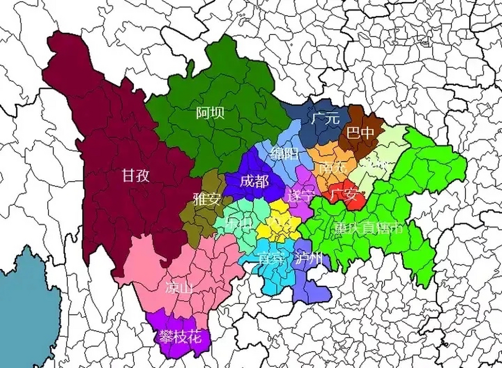 調整四川行政區劃,加強成都首位度.