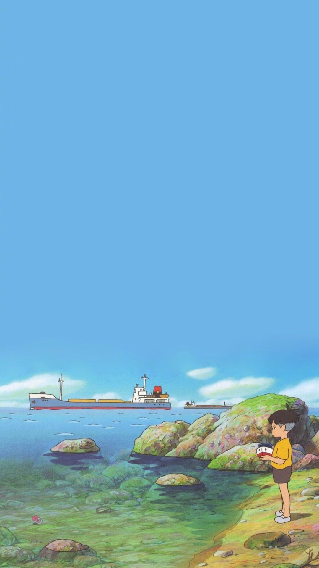 竖屏宫崎骏动漫背景图