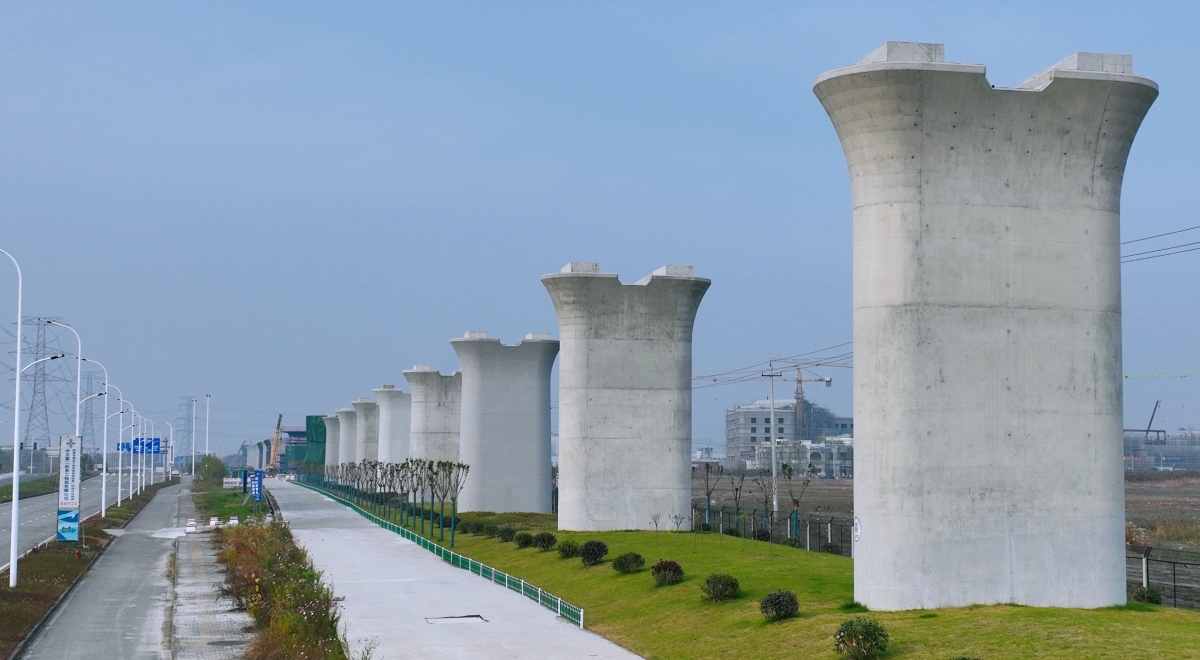 杭州湾铁路桥图片