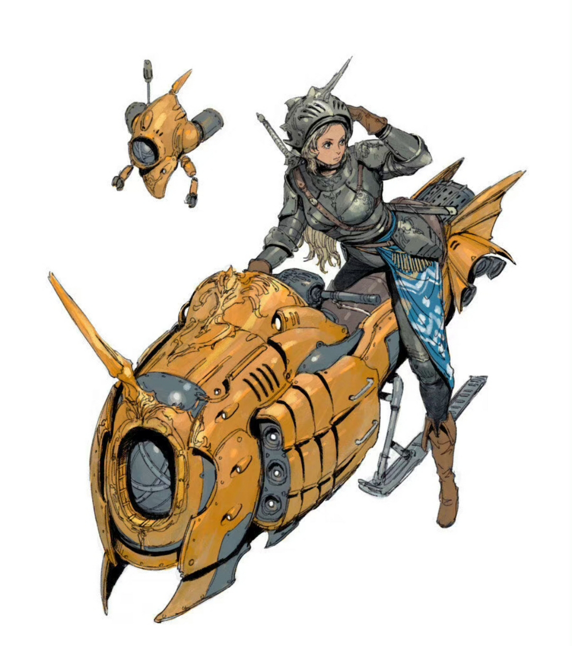 感腻细腻的蒸汽朋克 动漫插画