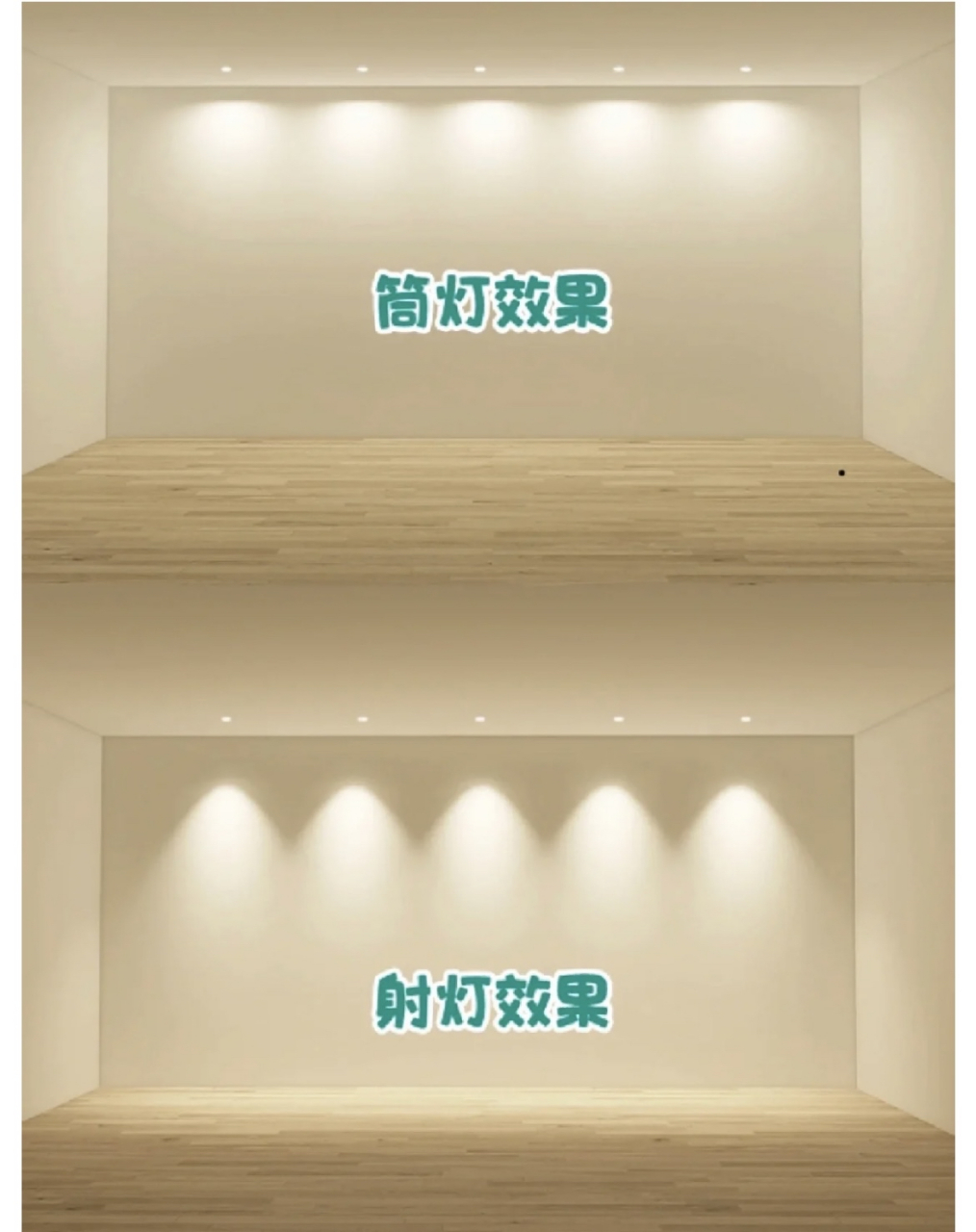 无主灯中的筒灯和射灯,你知道有什么区别吗       这两个看起来差不多