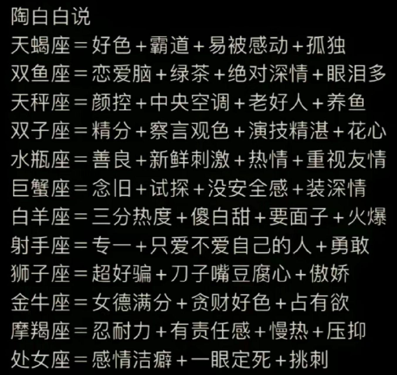 十二星座喜欢你的表现[滑稽] #十二星座爱情# #星座# #星座运势
