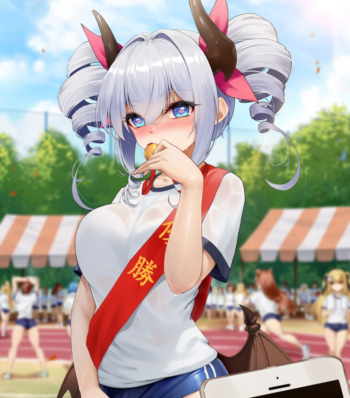眼神都是爱心!#一人一句为考研加油#  画师:逆流茶会