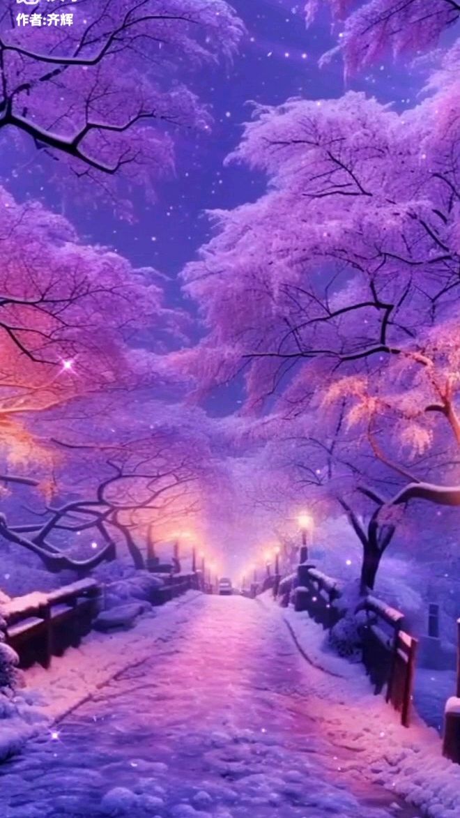 雪花飘飘,雪景醉人.