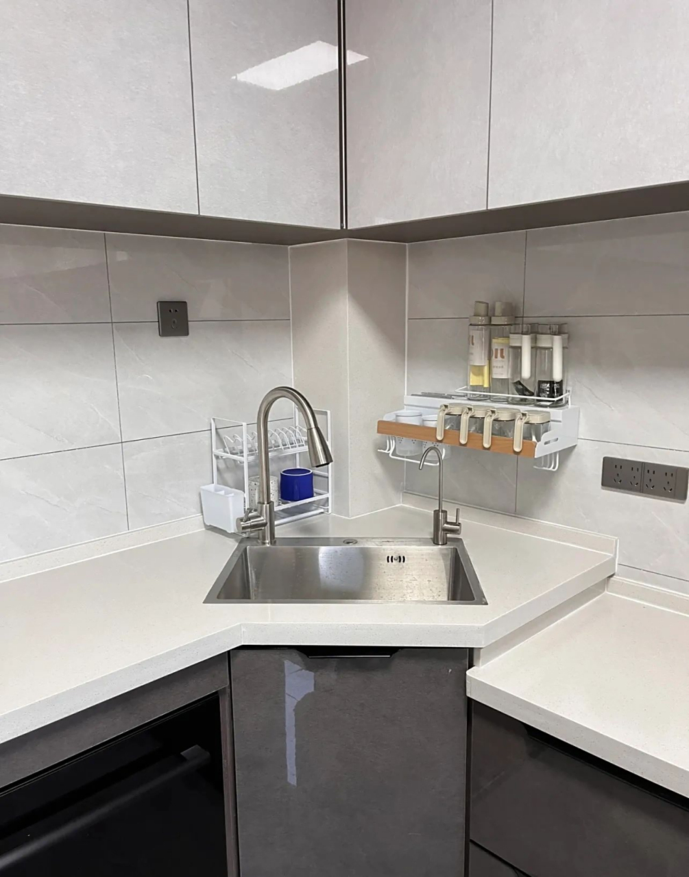 转角做钻石转角台面放水槽6015yyds6015 小厨房这么做 发挥出